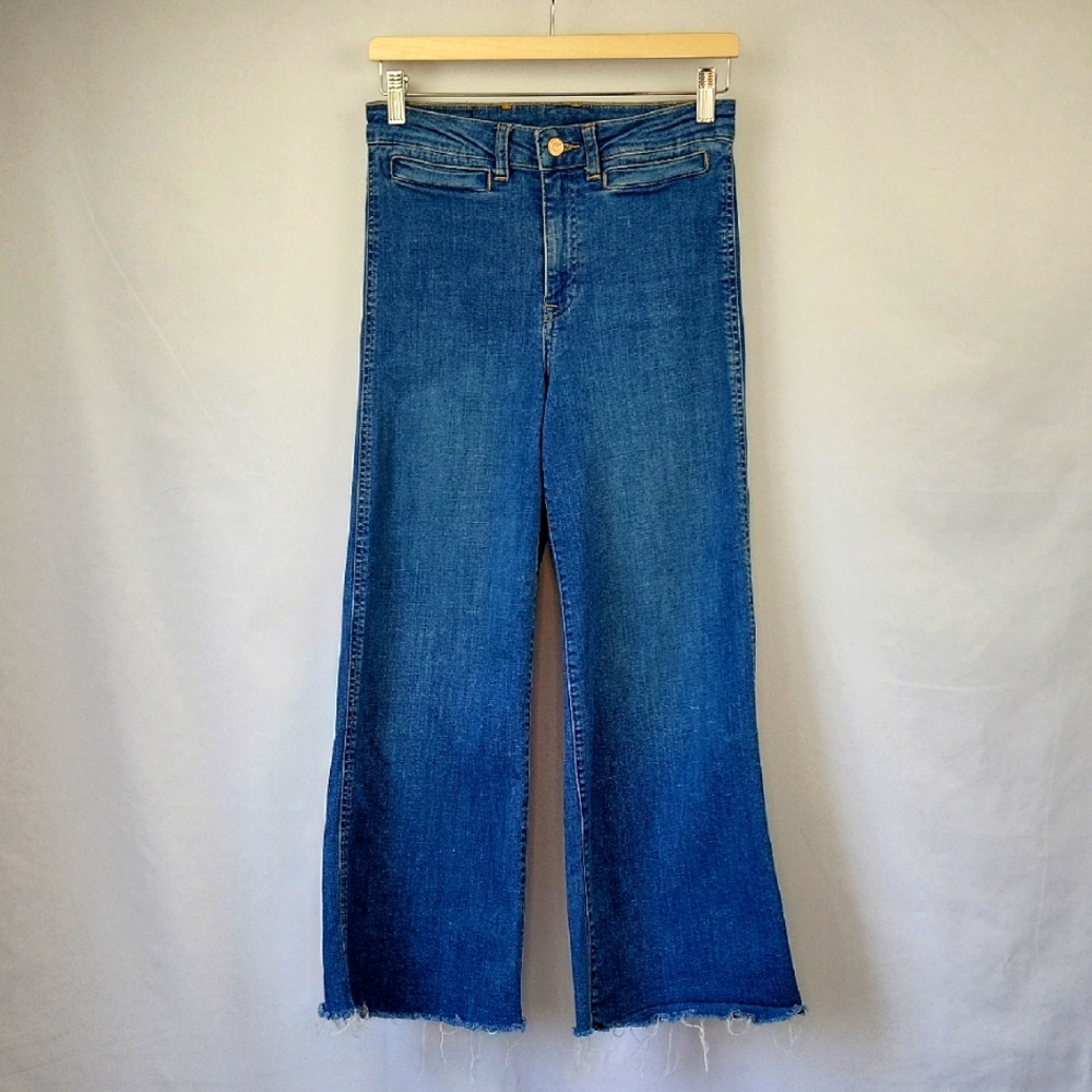 H&M & Denim Jupe Coulotte High Waist Jean Size 27